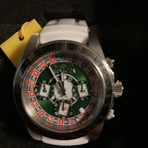 women’s men’s watch Invicta gel strap roulette gamble wrist new